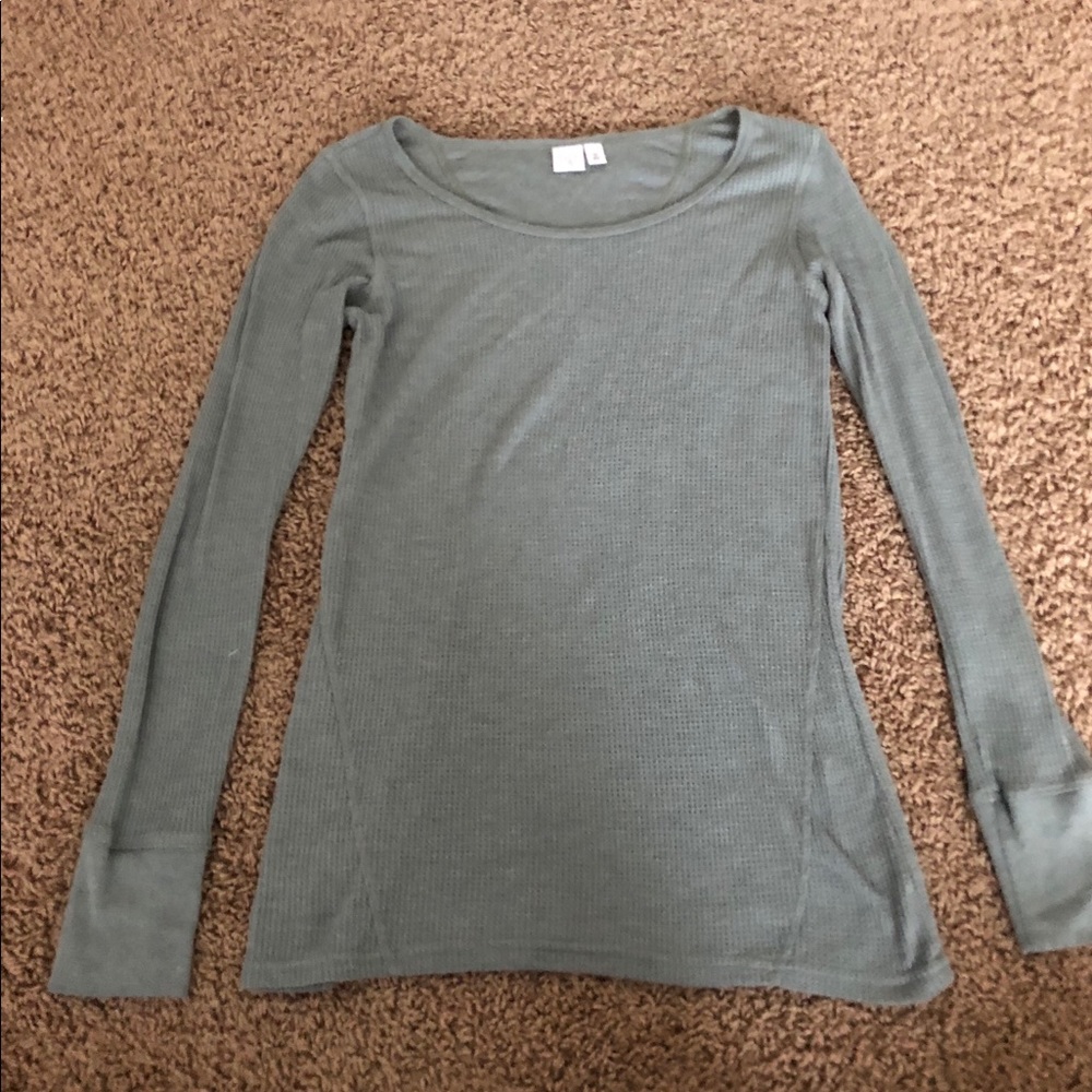 Long sleeve waffle shirt